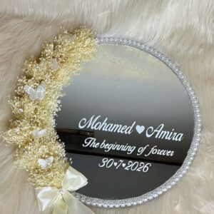 Personalized Mirrored Wedding Ring Plate