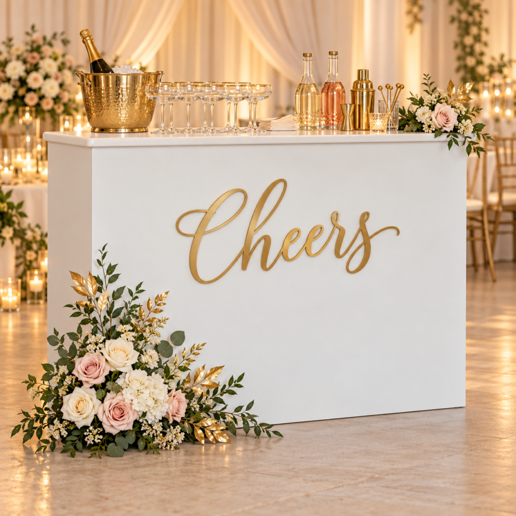 Modern White Mobile Bar Rental