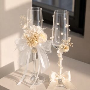 Customized Champagne glasses