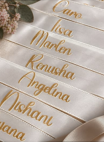 Personalized Wedding Bouquet Ribbons - Image 3