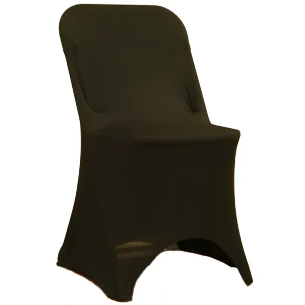 Black Folding Chair Cover Rental